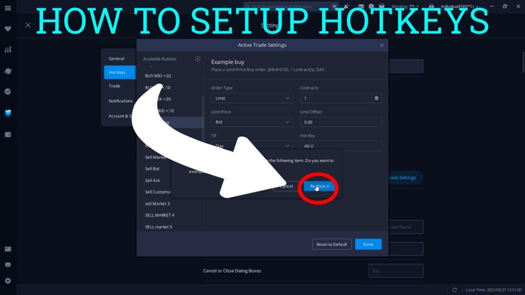 How to set up hot keys in your trading platform